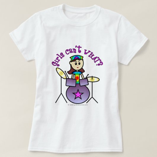 Light Drummer Girl T-shirt (Design voorkant)