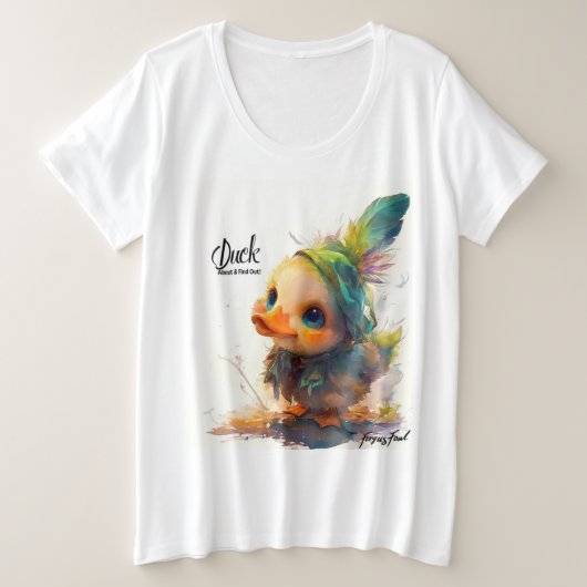 Light Duck About & Ontdek het plus Shirt (Design voorkant)