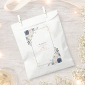 Light Dusty Blue Blush Pink Gold Floral Weddenscha Bedankzakje (Geknipt)