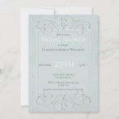 Light Dusty Blue Romantic-Vrijgezellenfeest Kaart (Voorkant)