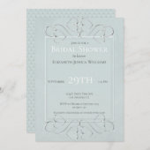 Light Dusty Blue Romantic-Vrijgezellenfeest Kaart (Voorkant / Achterkant)