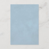 Light Dusty Blue Roos Wedding Wishing Well Poem Informatiekaartje (Achterkant)