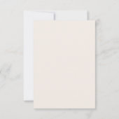 Light Ecru Simple Elegant Monogram RSVP en Medium Kaartje (Achterkant)