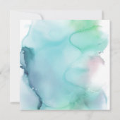 Light Elegant Waterverf Abstract Wedding Kaart (Achterkant)