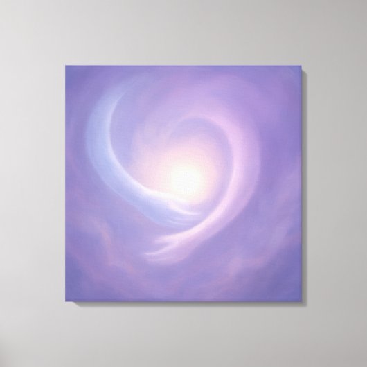 Light Embrace Abstract Spiritual Energy inLavender Canvas Afdruk (Voorkant)