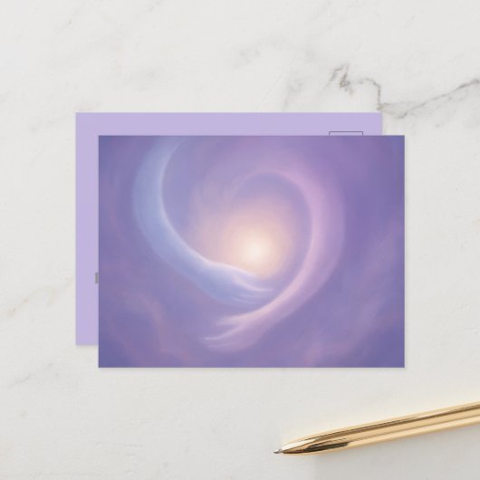 Light Embrace Soothing Lavender Energy Briefkaart (Voorkant / Achterkant in situ)