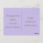 Light Embrace Soothing Lavender Energy Briefkaart (Achterkant)