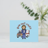 Light EMT Paramedic Girl Briefkaart (Staand voorkant)