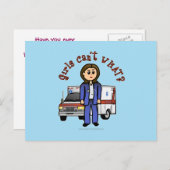 Light EMT Paramedic Girl Briefkaart (Voorkant / Achterkant)