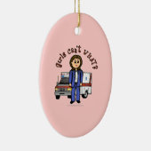 Light EMT Paramedic Girl Keramisch Ornament (Rechts)