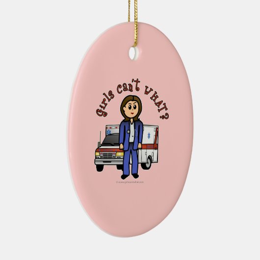 Light EMT Paramedic Girl Keramisch Ornament (Rechts)