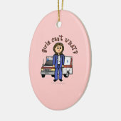 Light EMT Paramedic Girl Keramisch Ornament (Links)