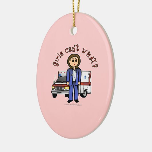 Light EMT Paramedic Girl Keramisch Ornament (Links)