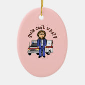Light EMT Paramedic Girl Keramisch Ornament (Voorkant)