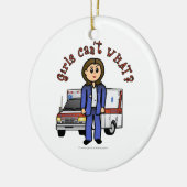 Light EMT Paramedic Girl Keramisch Ornament (Links)