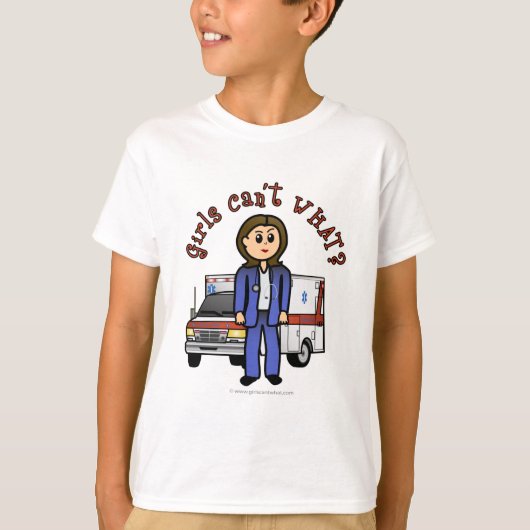 Light EMT Paramedic Girl T-shirt (Voorkant)