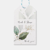 Light Eucalyptus Glow Gold Greenery Cadeaulabel (Voorkant)