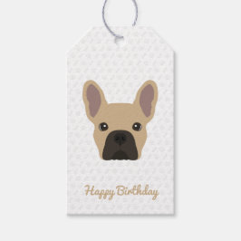 Light Fawn French Bulldog Birthday Cadeaulabel