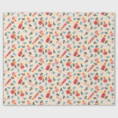 Light Festive Mixed Candles Holiday wrapping paper Cadeaupapier (Vlak)