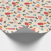 Light Festive Mixed Candles Holiday wrapping paper Cadeaupapier (Hoek)