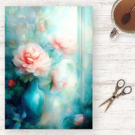 Light-Filled Floral Watercolor Tissue Paper Tissuepapier