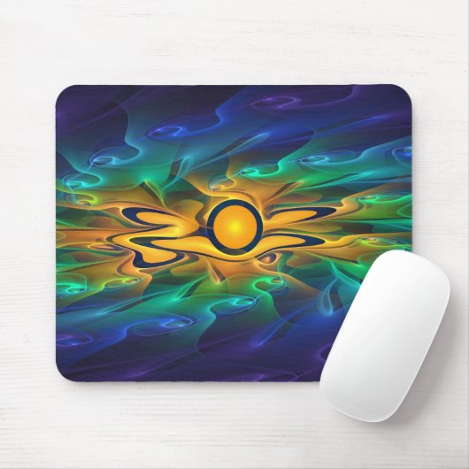 "Light Flame Abstract 163" mousepad Muismat (Met muis)