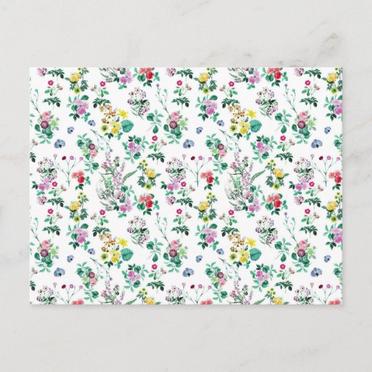 Light Floral Pattern Briefkaart (Voorkant)