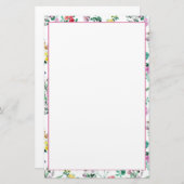 Light Floral Pattern Briefpapier (Voorkant / Achterkant)