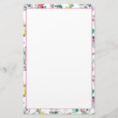Light Floral Pattern Briefpapier (Voorkant)