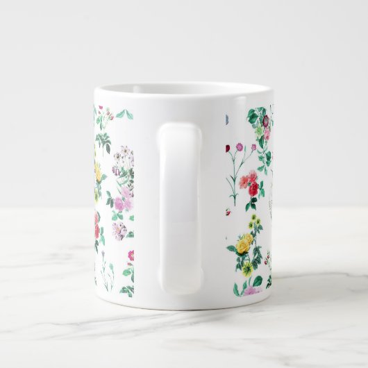 Light Floral Pattern Grote Koffiekop (Achterkant)