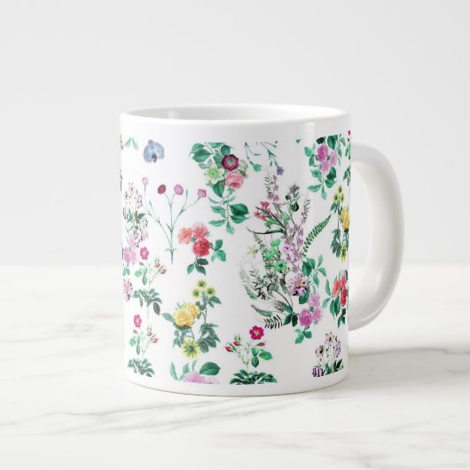 Light Floral Pattern Grote Koffiekop (Voorkant rechts)