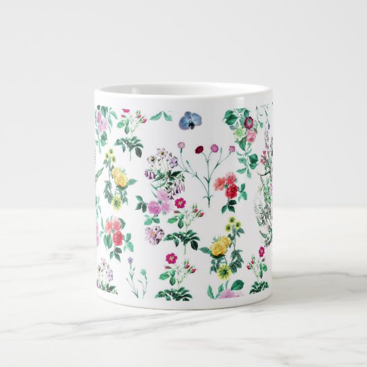 Light Floral Pattern Grote Koffiekop (Voorkant)