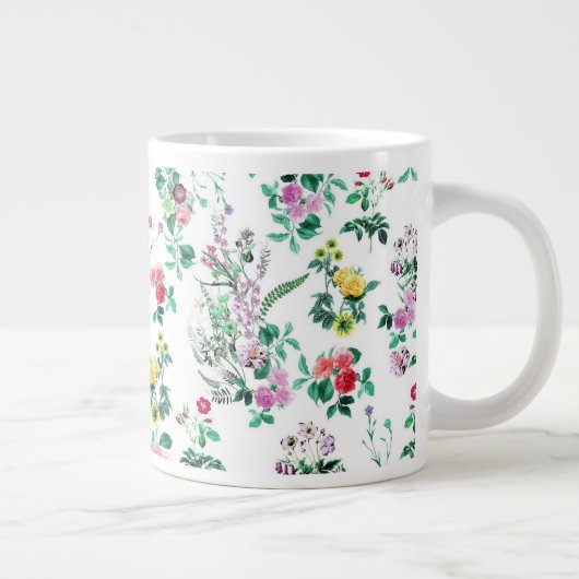 Light Floral Pattern Grote Koffiekop (Rechts)