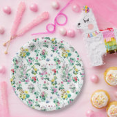 Light Floral Pattern Papieren Bordje (Feest)