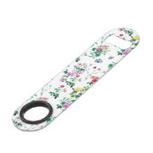 Light Floral Pattern Speed Flessenopener (Achterkant Gekanteld)