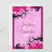 Light Fuchsia 5x7 Wedding Rehearsal Dinner Invitae Kaart (Achterkant)
