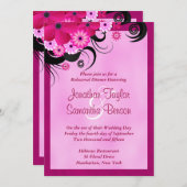 Light Fuchsia 5x7 Wedding Rehearsal Dinner Invitae Kaart (Voorkant / Achterkant)