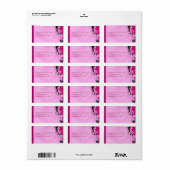 Light Fuchsia Magenta Floral Weddenschap Label (Full Sheet)