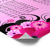 Light Fuschia 16 Wedding Table Seating Charts Poster (Hoek)