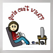 Light Gamer Girl Poster (Voorkant)