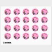 Light Gamer Girl Ronde Sticker (Vel)
