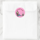 Light Gamer Girl Ronde Sticker (Tas)