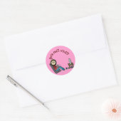 Light Gamer Girl Ronde Sticker (Envelop)