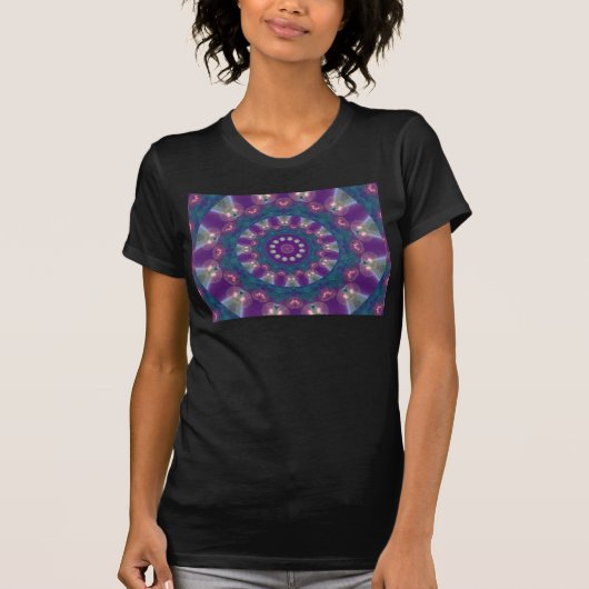 Light Gatherers, Magical Abstract Paars Mandala T-shirt (Voorkant)