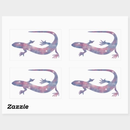 Light Gecko Starscape-Sticker Rechthoekige Sticker (Vel)