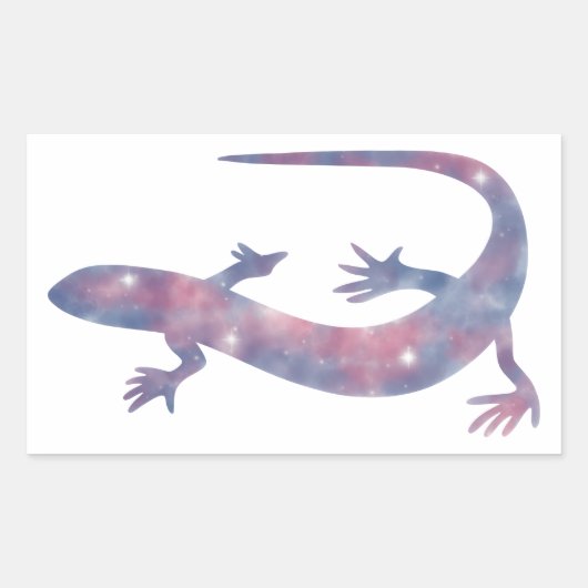 Light Gecko Starscape-Sticker Rechthoekige Sticker (Voorkant)