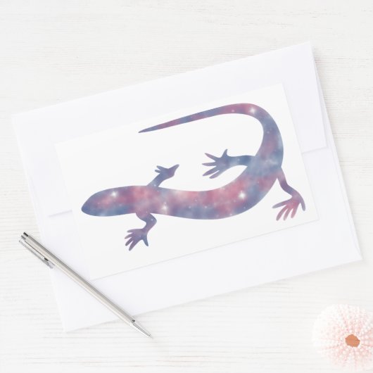 Light Gecko Starscape-Sticker Rechthoekige Sticker (Envelop)