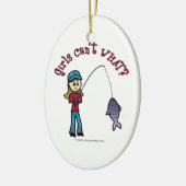 Light Gevist Girl Keramisch Ornament (Links)