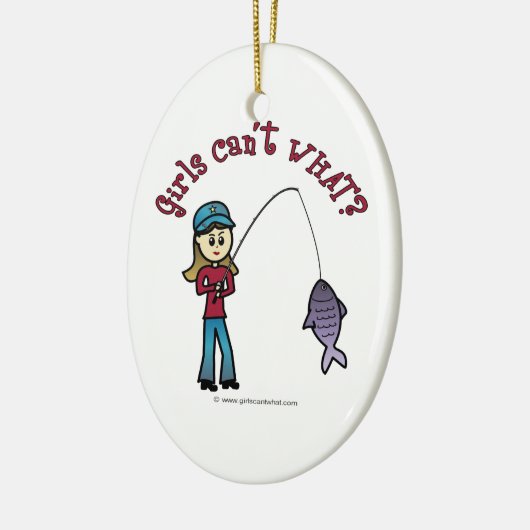 Light Gevist Girl Keramisch Ornament (Links)