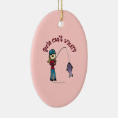 Light Gevist Girl Keramisch Ornament (Rechts)